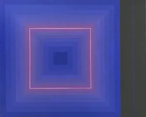 Horacio GARCÍA ROSSI - Gemälde - Couleur lumière carré de face et de profil