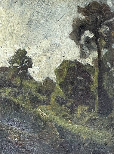 Édouard D'APVRIL - Pintura - paysages 3 œuvres 