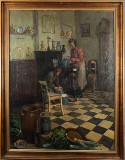 Franz LIVEMONT - Painting - interieur