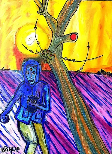 Bernard PINEAU - Painting - H209P20 Karma Semeur