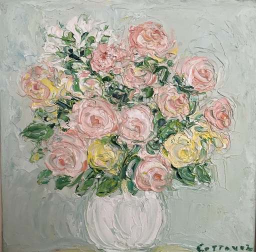 André COTTAVOZ - Gemälde - les roses