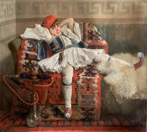 Fernand GAUDFROY - Pittura - Young boy dressed as an evzone - Fernand Gaudfroy, 1908