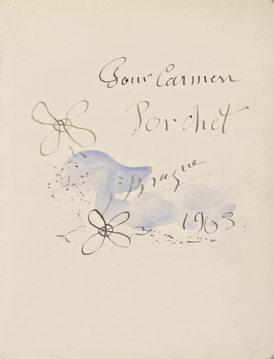Georges BRAQUE - Disegno Acquarello - Deux fleurs
