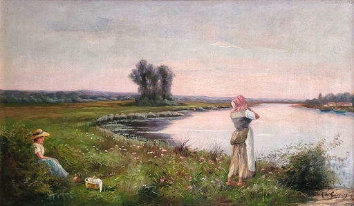 A. DE LOISY - Gemälde - L'appel pour la pause 