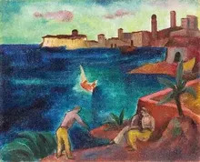 Josef EBERZ - Painting - Küste bei Ragusa