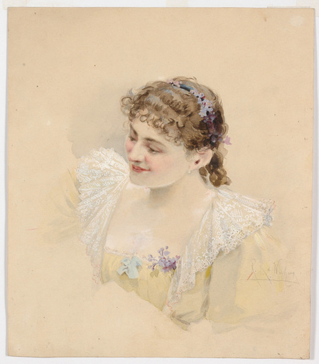 Raimund VON WICHERA - Drawing-Watercolor - "La Belle Epoque Beauty", watercolor, ca. 1900