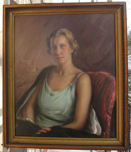 Nikolai Vasilievich KHARITONOV - Peinture - Lady in the chair