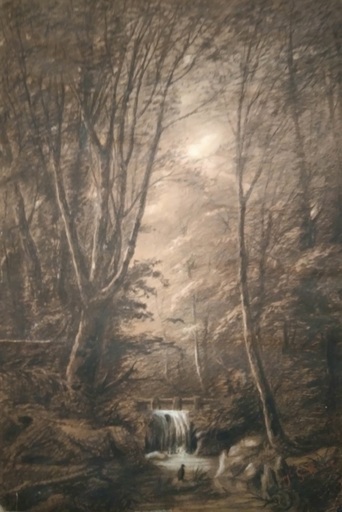 Joseph GUILLEMOT - Drawing-Watercolor - Rivière en sous bois