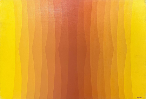 Dordevic MIODRAG - Peinture - Composition jaune-orange