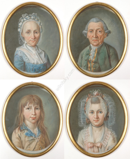 Dibujo Acuarela - "Four pastel portraits of family Elsner", ca. 1790