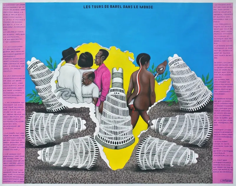 Les Tours De Babel Dans Le Monde By Cheri Samba Buy Art Online Artprice