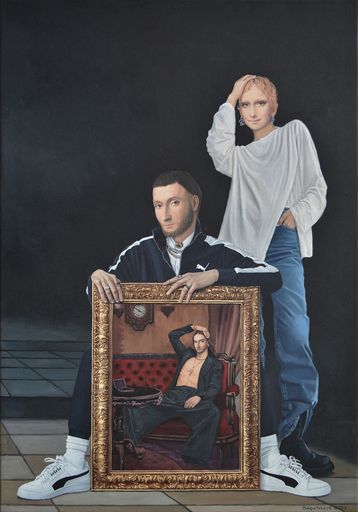 Nataliya BAGATSKAYA - Peinture - Contemporary portrait "Oh my God, or a Custom Portrait"