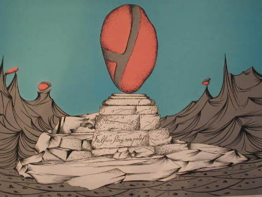 Félix LABISSE - Druckgrafik-Multiple - "Le Monument" 1975