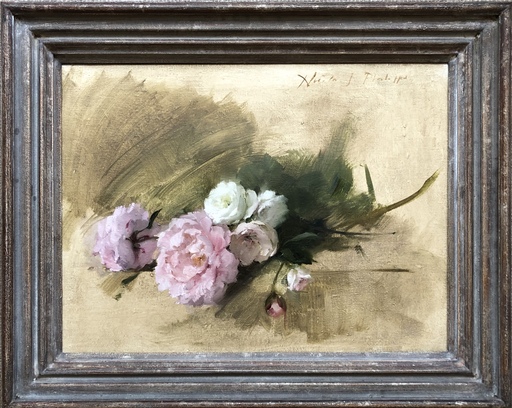 Nicky PHILIPPS - Gemälde - Peonies and roses