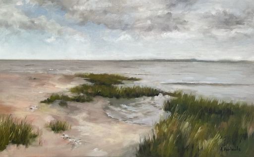 Anne HORLAVILLE - Painting - La plage sauvage