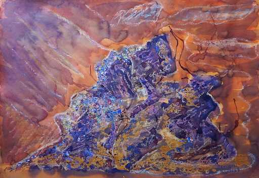 Angeles BENIMELLI - 绘画 - ECAB3: Volcanic rock