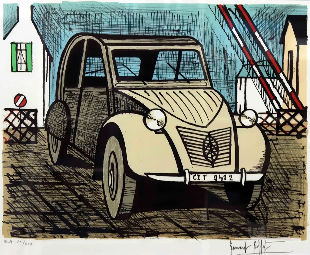 2 CV Citroën by | Bernard BUFFET | buy art online | artprice