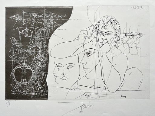 Pierre-Yves TRÉMOIS - Print-Multiple - L'OEIL GRAVURE 1975 SIGNÉE CRAYON NUM/85 HANDSIGNED ETCHING