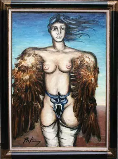 Franz PRIKING - Painting - La femme ailée