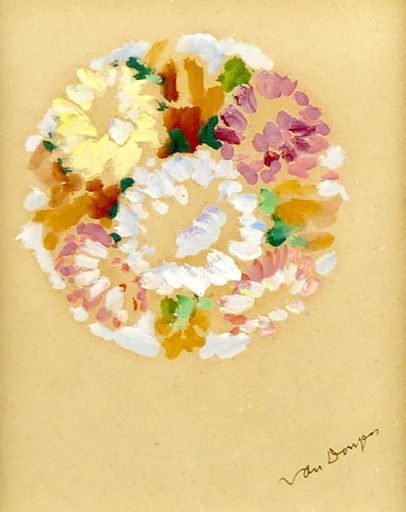 Kees VAN DONGEN - Drawing-Watercolor - Bouquet de Fleurs