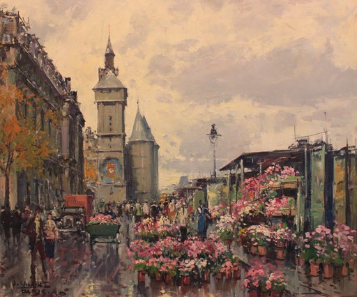 Juan BAYON SALADO - Gemälde - La Tour de l'Horloge et la Conciergerie, Paris
