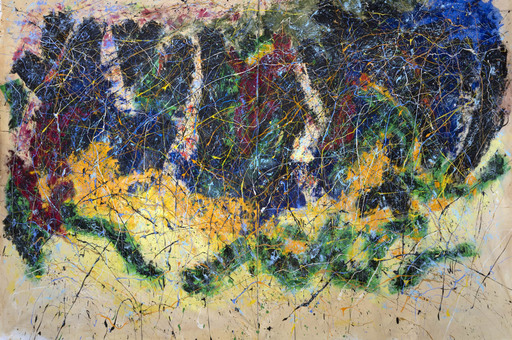 Jean-Jacques MARIE - Gemälde - Abstraction lyrique série A dyptique 559