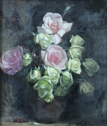William Thomas WOOD - Pittura - Beauties Roses