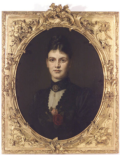 Karl Eugen FELIX - Gemälde - "Portrait of a Lady" by Eugen Felix, Oil on Panel, 1888