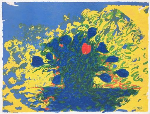 Frédéric BRANDON - Druckgrafik-Multiple - Bouquet jaune et bouquet bleu