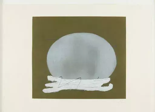 安东尼•塔皮埃斯 - 版画 - Oval i blanc