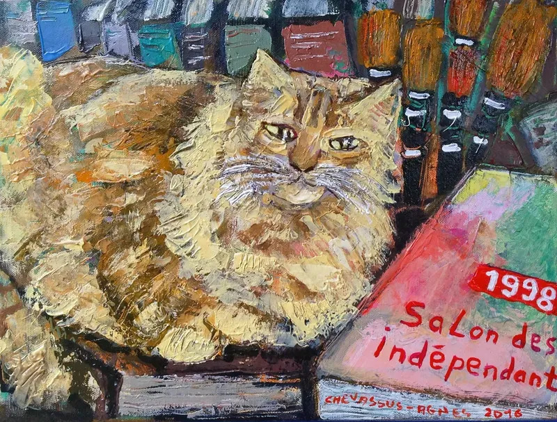 Kikou Chat Norvegien By Jean Pierre Chevassus Agnes Buy Art Online Artprice