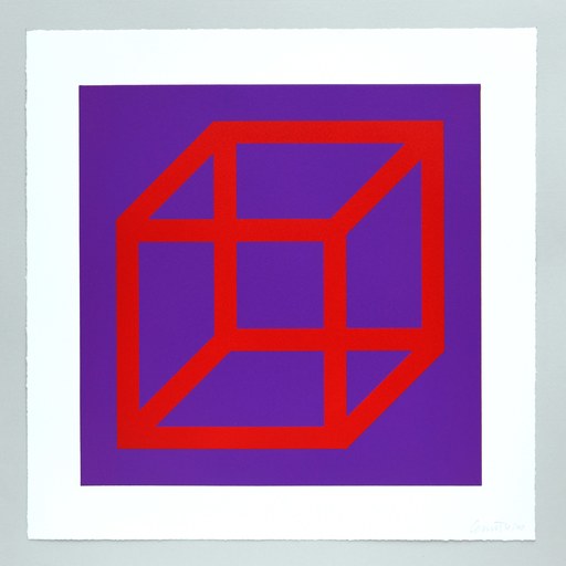 Sol LEWITT - Print-Multiple - Open Cube in Color on Color Plate 05