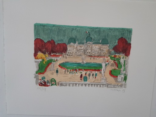 アンドレ・コタボ - 版画 - Paris:Le jardin du Luxembourg.