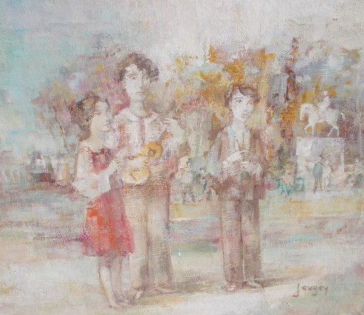 Daniel JAUGEY - Gemälde - La sérénade