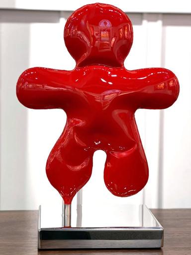 Henri IGLESIS - Sculpture-Volume - PETIT BONHOMME rouge