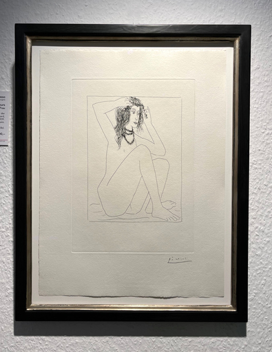 Pablo PICASSO - Print-Multiple - Suite Vollard: Femme nue se couronnant de fleurs
