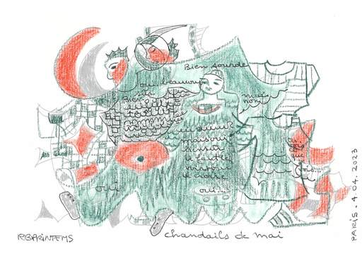 Reine BUD-PRINTEMS - Drawing-Watercolor - "Chandails de Février - Mars 2024"