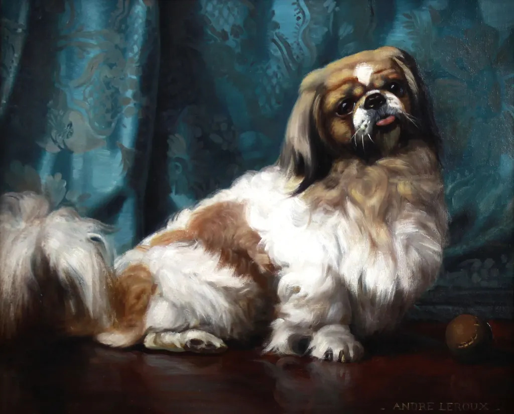 Pekingese painting hot sale
