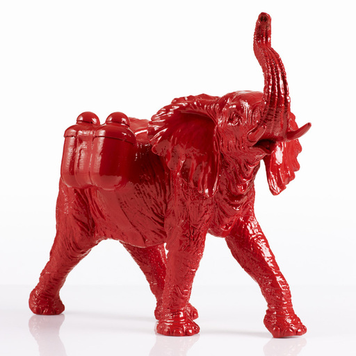 William SWEETLOVE - Sculpture-Volume - Cloned red Elephant with Waterpacks
