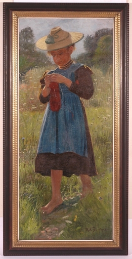Robert BÜCHTGER - Painting - Old Russian-German Listed Artist, Oil Painting, 1901