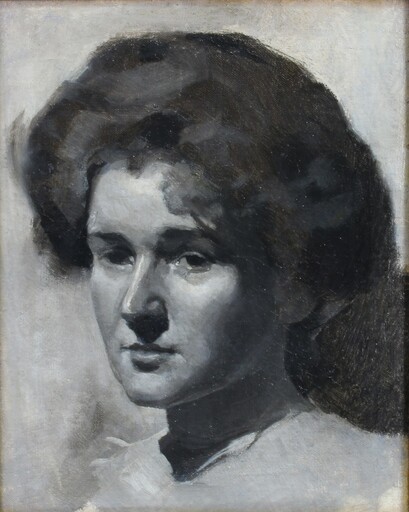 Solomon Joseph SOLOMON - Peinture - Portrait of Ethel Gabain, artist