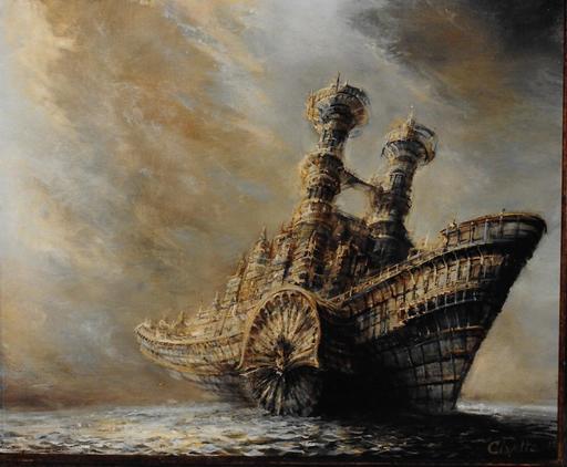 Pierre CLAYETTE - Painting - SHOW BOAT