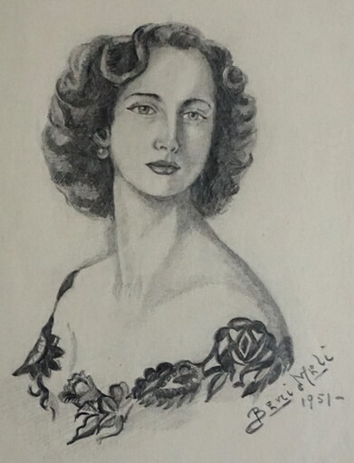 Angeles BENIMELLI - Drawing-Watercolor - Académico: " Mi madre"