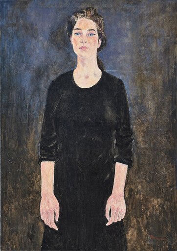 Erik HAAMER - Painting - Portrait of Andrea Haamer