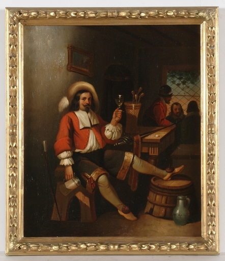 Painting - "Tavern Scene", Oil on Canvas