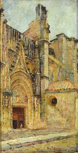 Juan MONTENEGRO - Pintura - Entering the Catedral de Santa María de la Sede de Sevilla