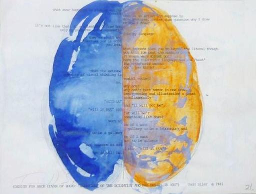 Todd SILER - Disegno Acquarello - "Brain for Book Form IV"