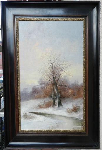 Adolf KAUFMANN - Painting - Winter Landscape