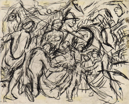 Leon KOSSOFF - Disegno Acquarello - From 'Minerva Protects Pax from Mars' by Rubens