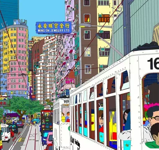 Marco SANTANIELLO - Gemälde - Hennessy Road, HK